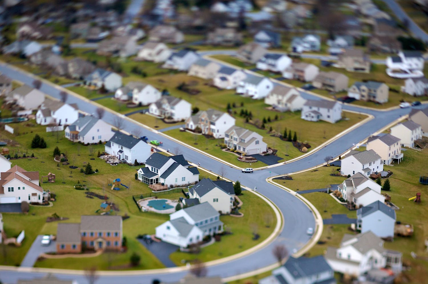 Dukkeby tilt shift Allentown i Pennsylvania